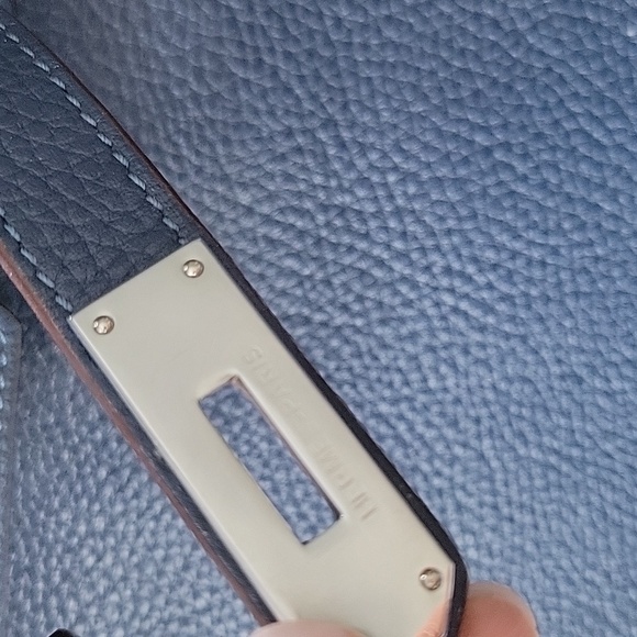 Top Grain Leather Birkin Inspired Handbag - Picture 4 of 12